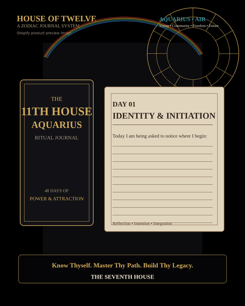 11. THE 11TH HOUSE: Aquarius Ritual Journal (Digital Edition)